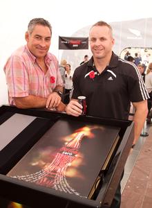 Former-All Blacks Christian Cullen and Frank Bunce